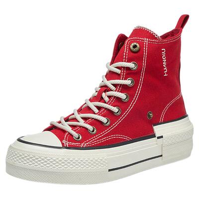 环球高帮圆头休闲女鞋透气板鞋