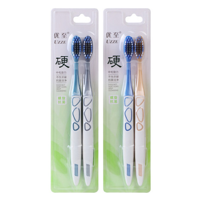 男士专用抗菌去牙渍螺旋硬毛牙刷