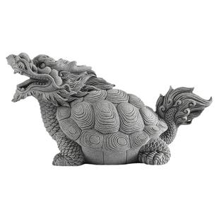 青砂石创意龙龟玄武乌龟桌面茶宠摆件园艺盆景鱼缸造景工艺装饰品