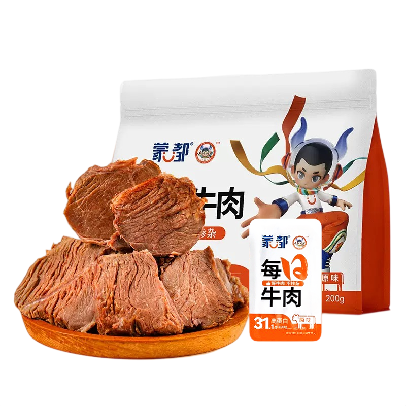蒙都内蒙古牛肉干高蛋白低脂