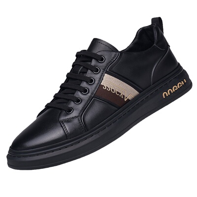 男士新款真皮时尚潮流休闲板鞋