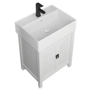 小户型卫生间转角落地式洗手盆柜陶瓷一体洗脸洗漱台盆超窄浴室柜