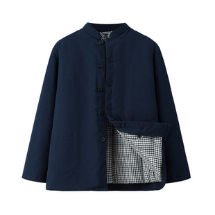 纯棉花棉衣男手工棉袄加厚保暖汉服外套可拆卸中老年男装立领棉服