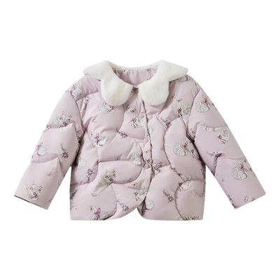 嫚熙童装95白鹅绒羽绒服女宝轻薄保暖女童外出防风蓄热儿童外套冬