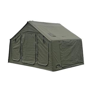 沃尔夫woolf涤棉王者9平充气帐篷丛林军绿加厚棉布户外野营地装备