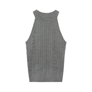 TINGE贴己修身挂脖美背吊带背心女25年春夏新款针织无袖显瘦上衣