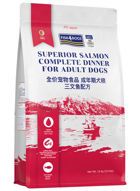 Fish4Dogs三文鱼配方成年犬粮