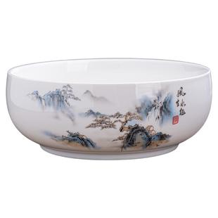 羊脂玉大号茶洗陶瓷茶渣缸家用功夫茶具配件水洗茶杯盆水盂笔洗碗