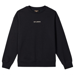 BOYLONDON春季男女同款潮牌经典logo休闲百搭圆领套头卫衣N03071