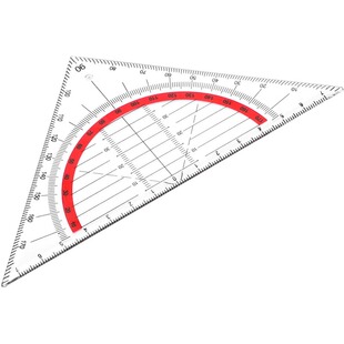 上海多功能三角尺学生绘图设计尺量角器数学活动角教具画角量角尺