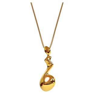 盐岛湖石小挂坠项链高级原创设计简约气质复古轻奢百搭趣味首饰