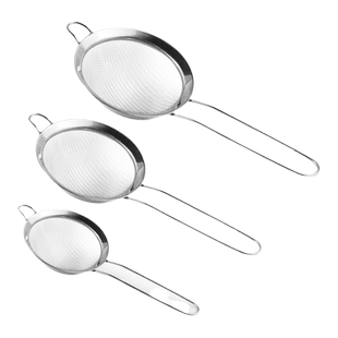 不锈钢筛子家用面粉筛手持面粉过滤网超细烘焙工具圆形面粉筛专用