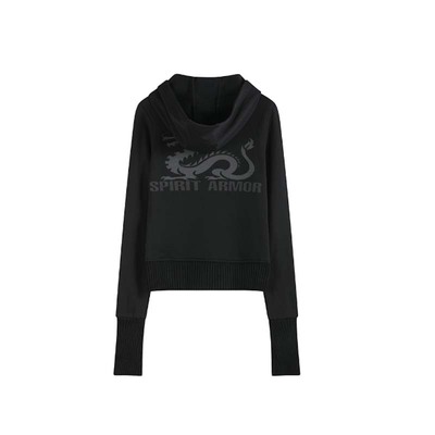 (noE)龙图腾印花拳击合身卫衣