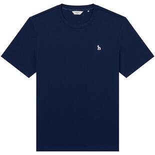 HAZZYS哈吉斯夏季男短袖T恤时尚潮流休闲圆领舒适通勤纯色上衣