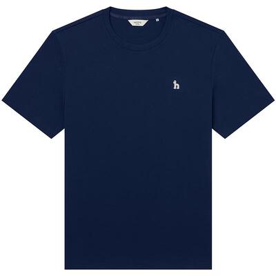 HAZZYS哈吉斯夏季男短袖T恤时尚潮流休闲圆领舒适通勤纯色上衣