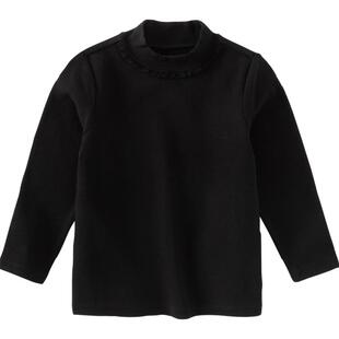 戴维贝拉儿童T恤2025秋装女童新款半高领打底衫女宝抗菌防螨上衣