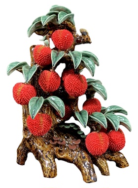 乔迁新居送礼客厅办公室荔枝摆件