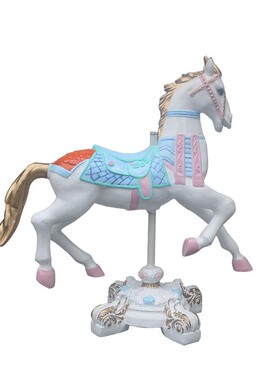 玻璃钢雕塑简约民宿旋转木马摆件