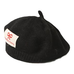 宝宝帽子秋冬季婴儿新年红色贝雷帽女宝保暖护耳帽儿童超萌画家帽