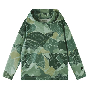 芬兰reima男女儿童卫衣大童春夏新款休闲运动速干连帽长袖上衣