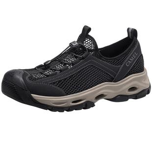 骆驼男鞋2026夏季透气网面休闲凉鞋抓地一脚蹬水陆两穿登山溯溪鞋