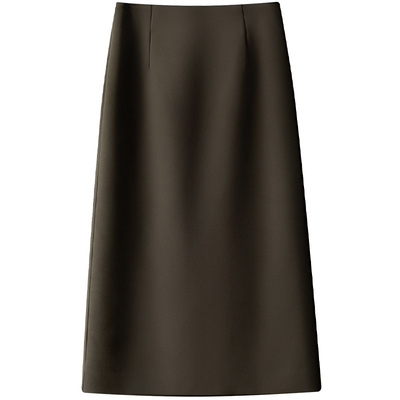 高级感显瘦一步裙气质毛呢半身裙