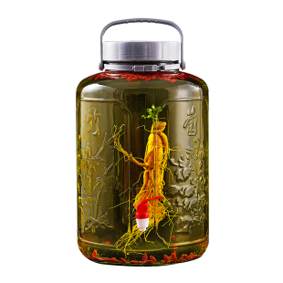 厨房收纳玻璃密封罐泡酒玻璃瓶酒瓶家用酒坛酒桶带龙头加厚密封罐