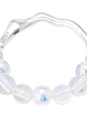 SundyHoney艺术感高级琉璃珠戒指