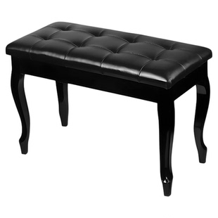 进口头层牛皮钢琴凳实木双人带书箱钢琴凳电钢琴凳古筝凳子钢琴椅