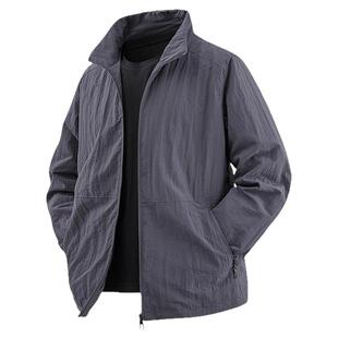 吉普中老年外套男士春秋款中年爸爸上衣2025春季新款休闲运动夹克