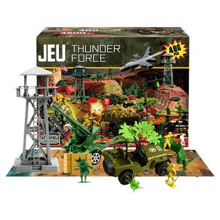 JEU旧义小兵人玩具大号套装军事模型400PCS 战争坦克男孩生日礼物