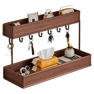 入户玄关置物架钥匙收纳架鞋柜上桌面装饰摆件展示架家用门厅挂架