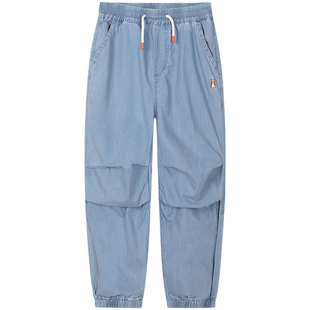 暇步士童装儿童长裤春秋新品男童休闲宽松裤子女童时尚百搭牛仔裤