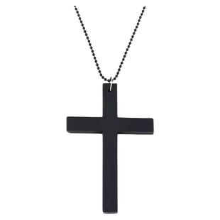 韩国小众设计bm同款银色十字架辣妹项链女百搭长款颈链朋克颈饰