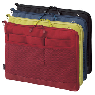 日本LIHIT LAB.喜利ACTACT横式/竖式多功能便携事务包商务办公平板电脑包数据线U盘充电宝便签本内胆包包中包