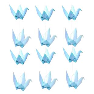 珠光千纸鹤折纸成品穿线房间装饰品婚礼活动店铺创意挂饰工艺礼品