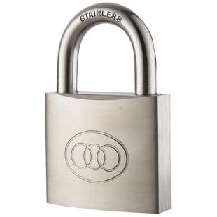 三环304不锈钢挂锁仓库车库门防锈锁头户外防盗防雨厚版直开挂锁