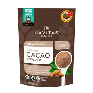 现货美国navitas纯原生可可粉巧克力帕梅拉隔夜燕麦冲饮粉未碱化