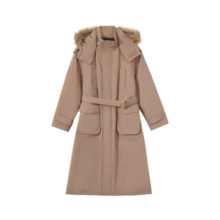 Hualun情侣中长款羽绒服男款冬季连帽座山雕外套cleanfit保暖外衣