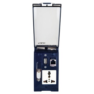 FUZUKI富崎A31110前置电柜防护面板国标五孔插座 RJ45网口USB串口