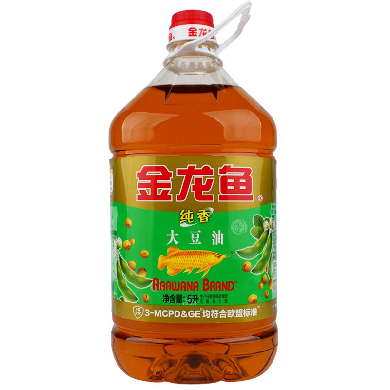 金龙鱼纯香大豆油5l桶煎炸食堂用
