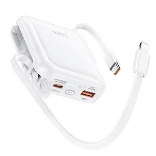 浩酷CJ25充电宝迷你大容量自带双快充线全兼容移动电源适用苹果华为