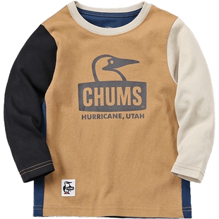 CHUMS洽洽鸟户外运动卫衣长袖t恤秋男女儿童套头衫上衣CH21-1293