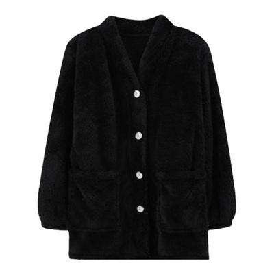 加绒加厚珊瑚绒睡衣女冬季