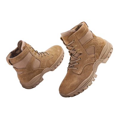 【指挥官】勇士2.0中帮战术靴大黄靴男户外防穿刺作战训靴沙漠靴