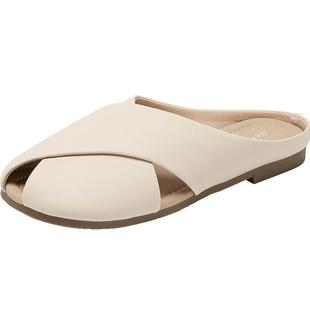 达芙妮半拖女夏季外穿女鞋子凉拖2026新款凉鞋不累脚平底包头拖鞋