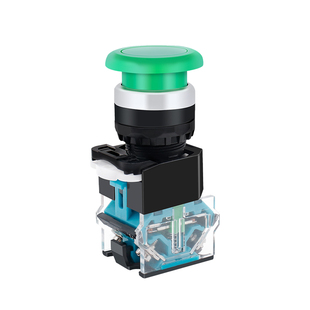 自复位按钮开关LA38-11M/MT蘑菇头启动按钮开关开孔22MM一开一闭