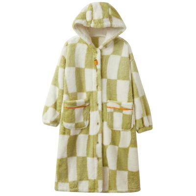 柔软舒适女士睡袍红豆加厚保暖