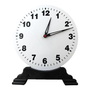 教师演示用大号钟表模型认识时间数学两针联动12时教学仪器小学生一二年级学习3针钟面非联动24时钟表教具