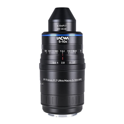 老蛙Aksen MC1-5X放大45mmF2.8 MC5-10X 17.5mm F1.7倍率微距镜头